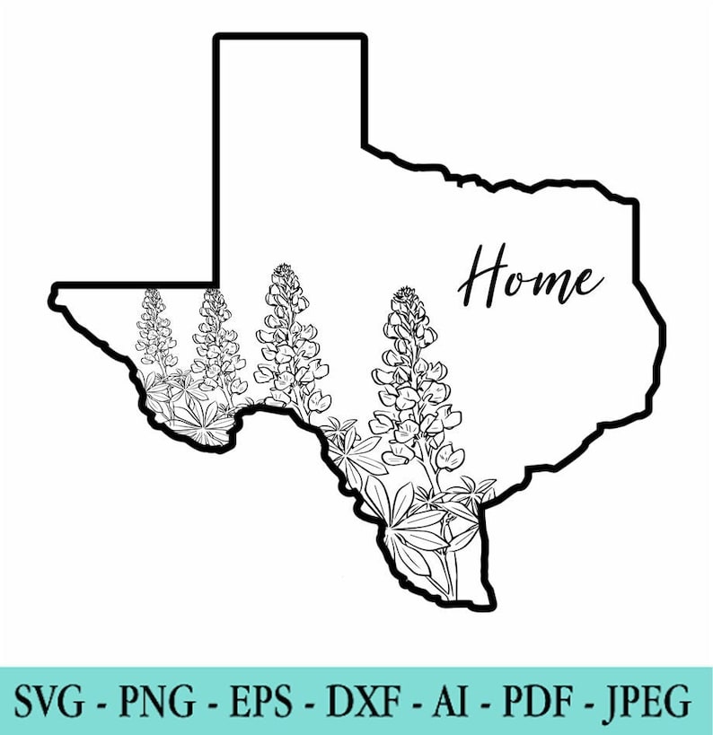 Download Texas state svg Map home State SVG DxF EpS Quote SVG | Etsy