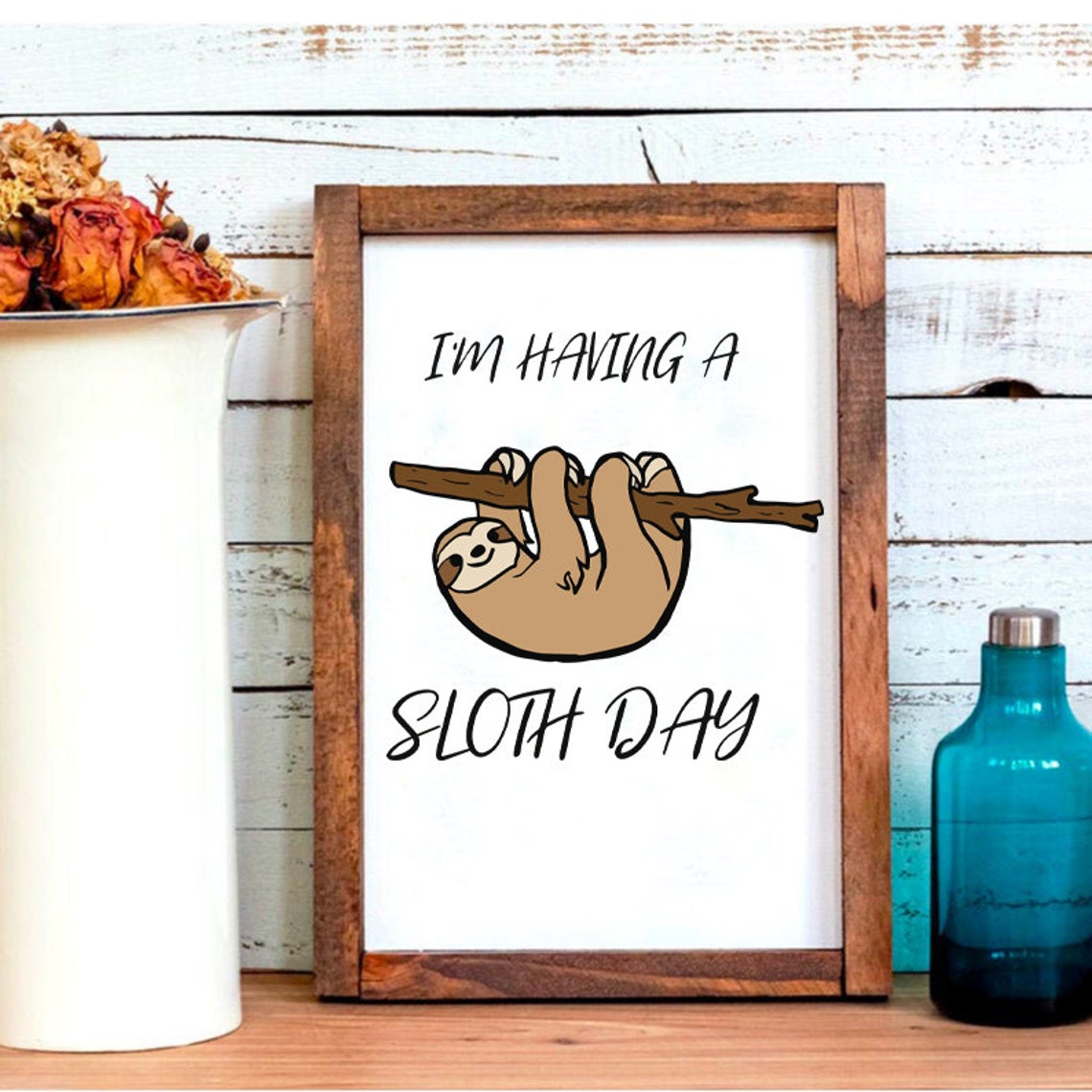Download A Sloth Day SVG Sloth Clipart Cute Sloth Sloth Birthday | Etsy