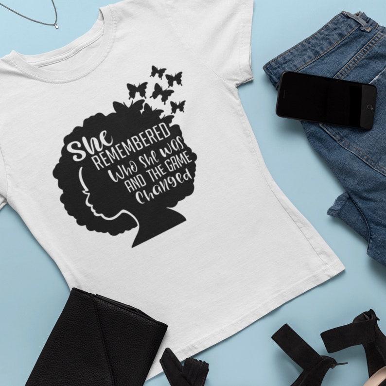 Girl Power Cut File for Cricut Positive Quotes Motivational svg She remembered who she was /& the game changed SVG Blm Silhouette