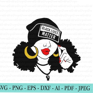 Black Lives Matter Svg, PNG, BLM, svg, Black Woman PNG,Afro,Black Girl Magic, Silhouette, Cutting Vector Digital File