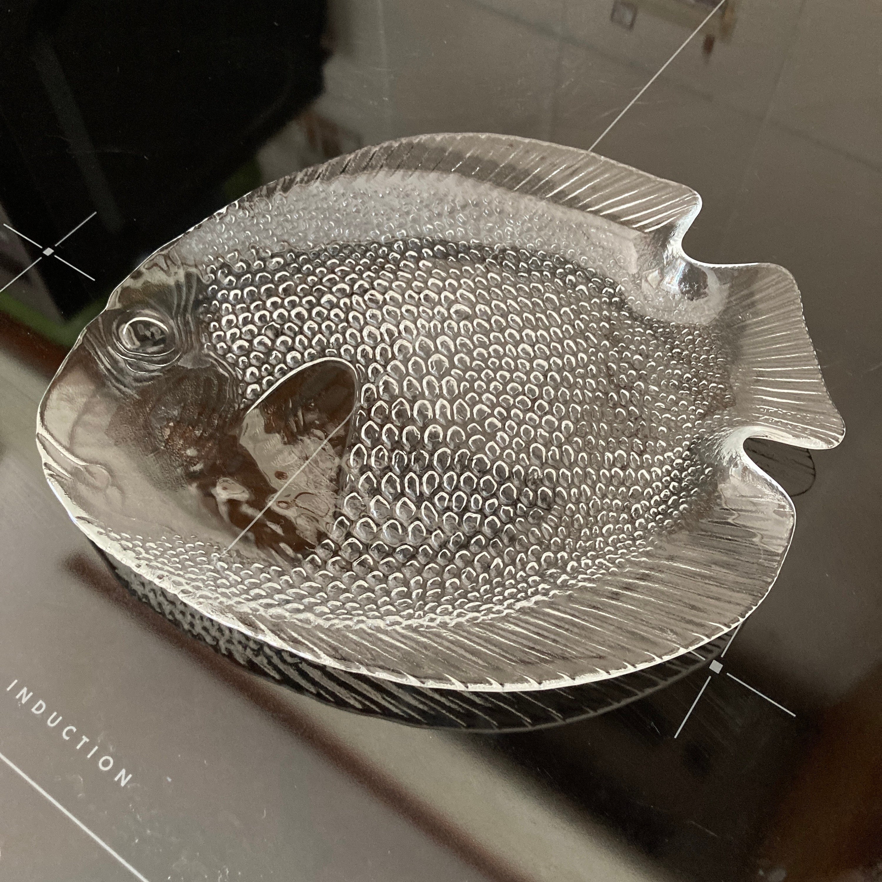 Arcoroc Glass Fish Plates Six Platter French Tableware Retro Etsy