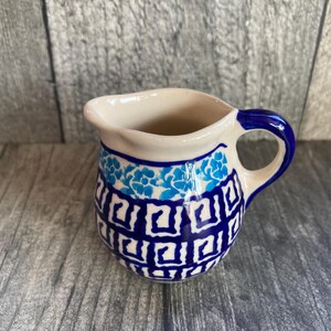 Polish Pottery Small Miniature Jug Contemporary