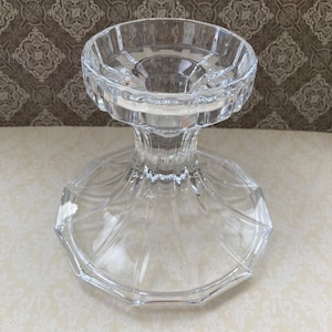 Decorative Pressed Glass Large Candlestick Candleholder Home Fragrance Wax Vintage