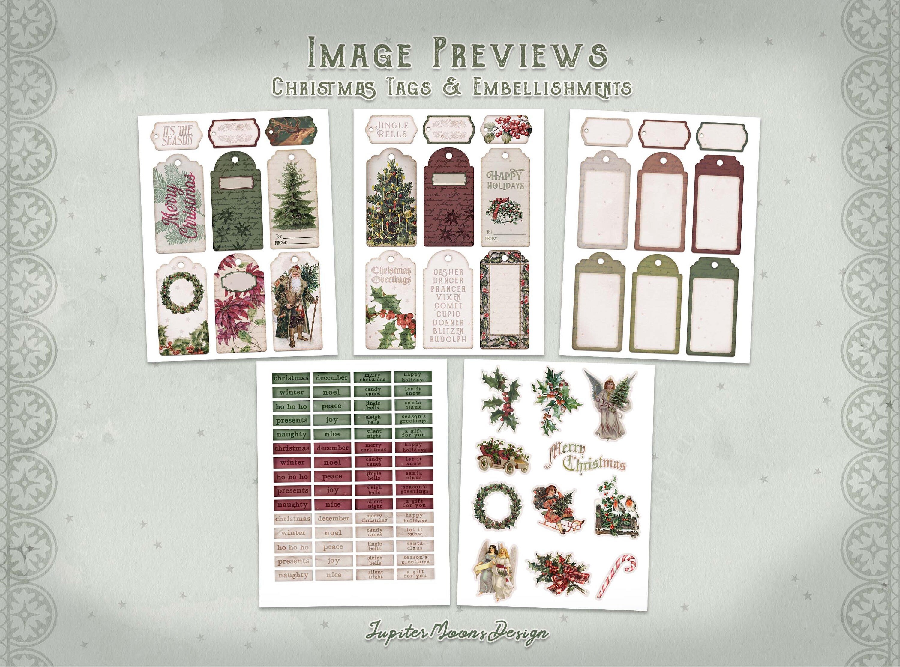 Vintage Christmas Gift Tags & Ephemera | DIGITAL DOWNLOAD | Junk ...