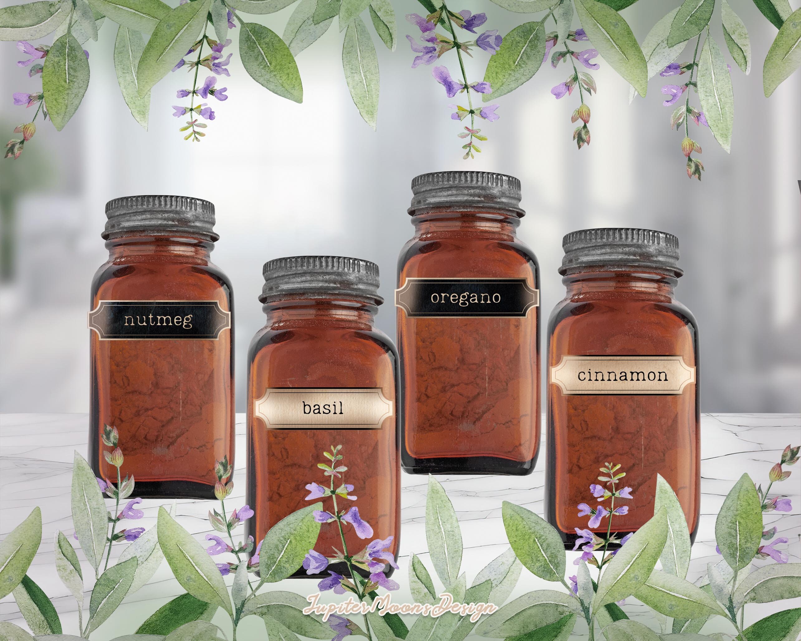 Vintage Herb and Spice Labels | DIGITAL DOWNLOAD | Kitchen Printable ...