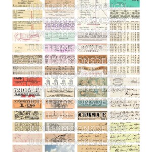Mini Vintage Ephemera Labels | DIGITAL DOWNLOAD | Junk Journal ...