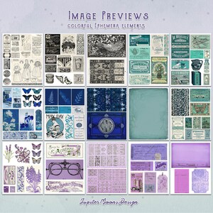 Colorful Vintage Ephemera Mega Bundle | DIGITAL DOWNLOAD | Junk Journal ...