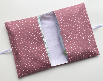 Dusky Rose Dalmatian, Nappy & Wipes Wallet, Holder, Diaper Bag, Nappy Case, Handmade, New baby, New mum gift, UK