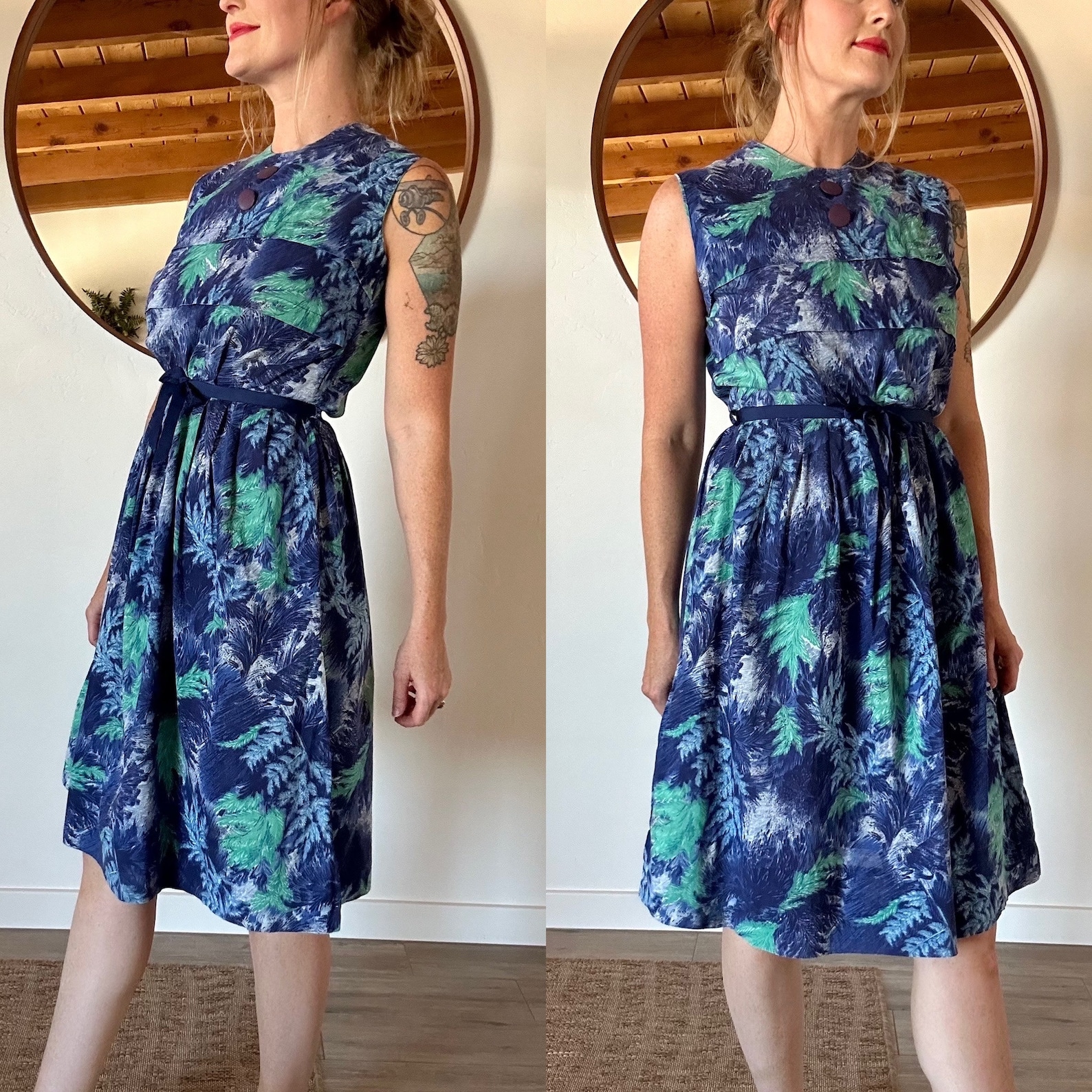 Vintage 50's 60's Nancy Frock Sleeveless Fit N Flare Spring Summer Day ...