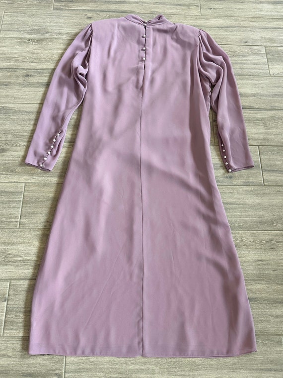 Vintage 80's Ursula of Switzerland Lilac Chiffon … - image 9