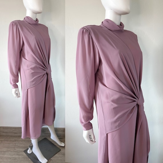 Vintage 80's Ursula of Switzerland Lilac Chiffon … - image 7