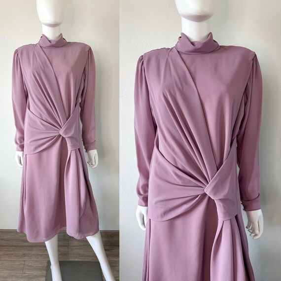 Vintage 80's Ursula of Switzerland Lilac Chiffon … - image 3