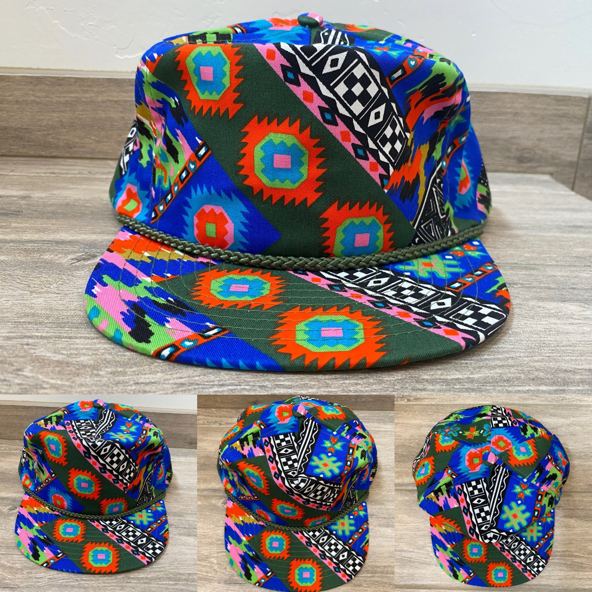 Vintage 90's Deadstock Nissin Colorful SW Tribal Neon