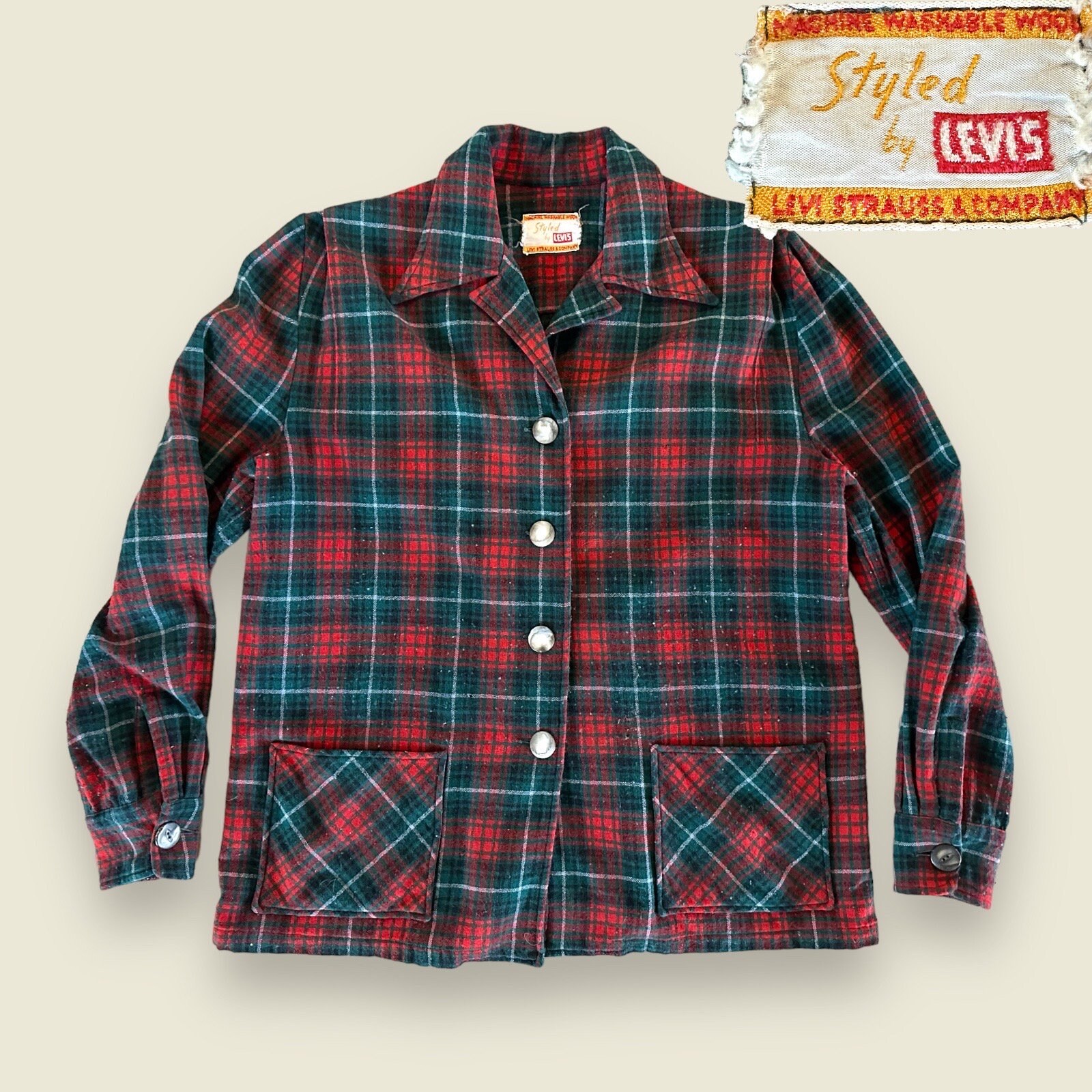 LEVI'S Vintage BIG E Mens Western Shirt Tartan - Check with Pearl Snap –  American Vintage Clothing Co.