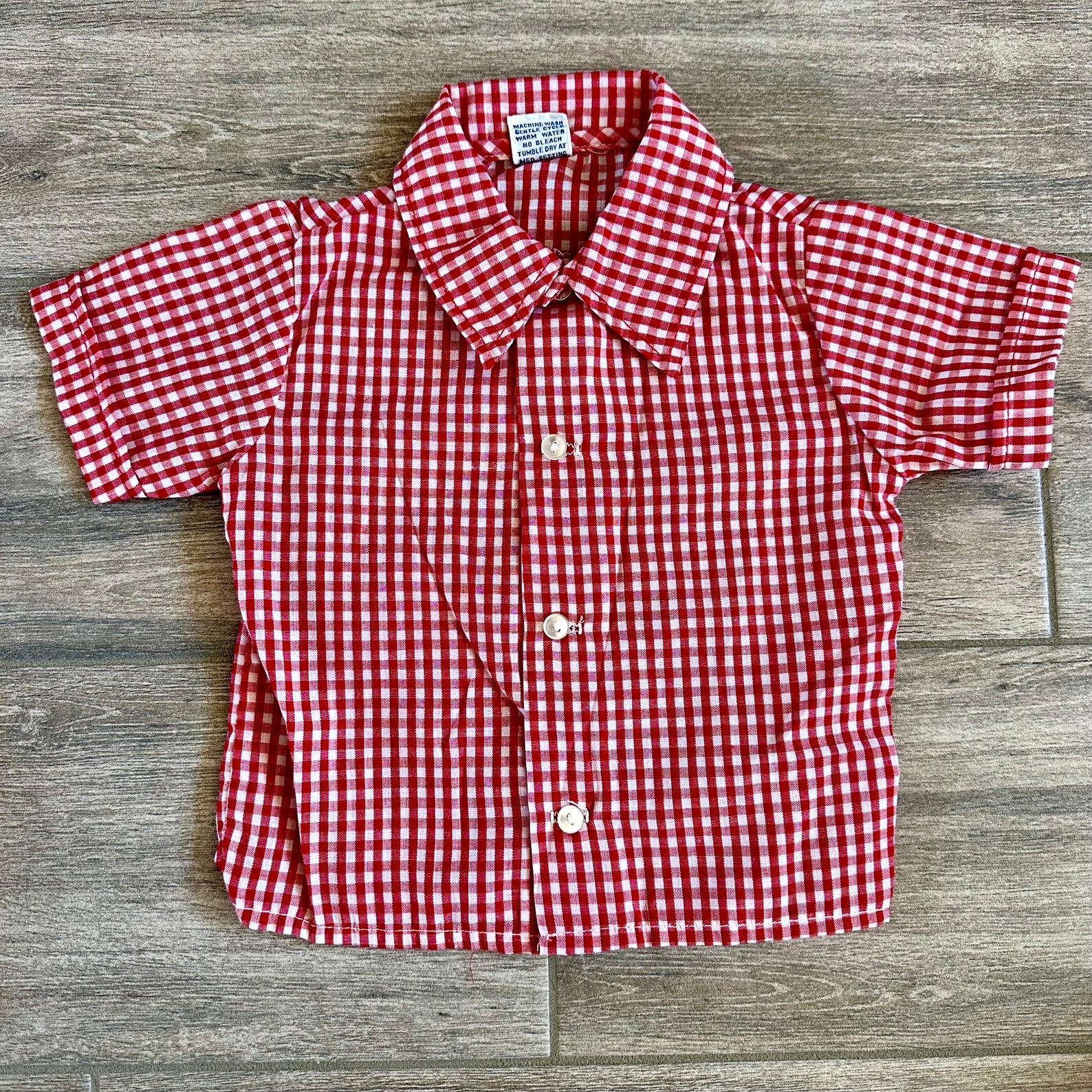 Vintage 60's 70's Cute Togs 2PC Gingham Shirt + Farm Homestead Overalls ...