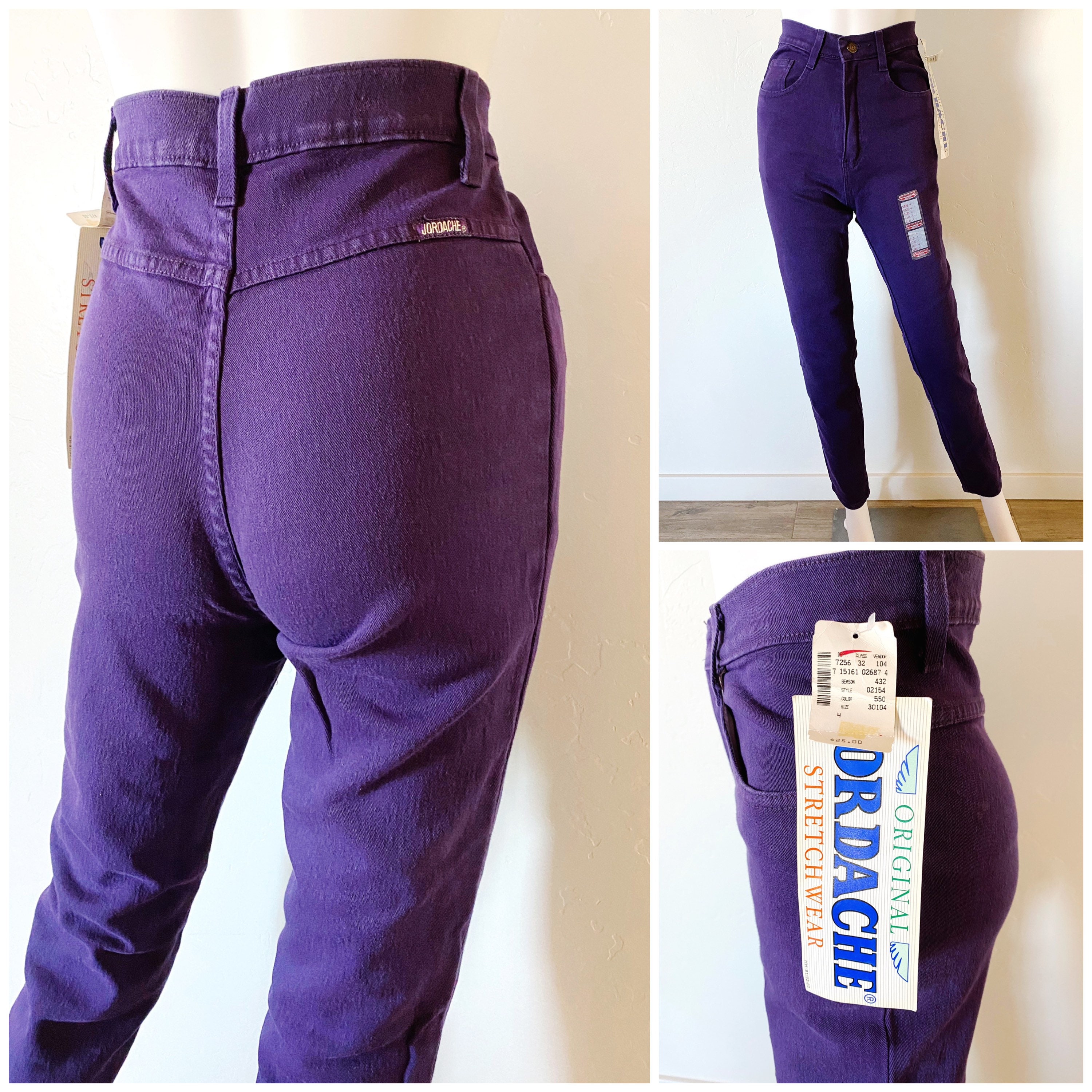 purple stretch jeans