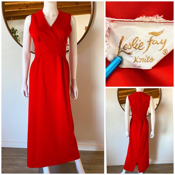Vintage 70's Leslie Fay Knits Red 
