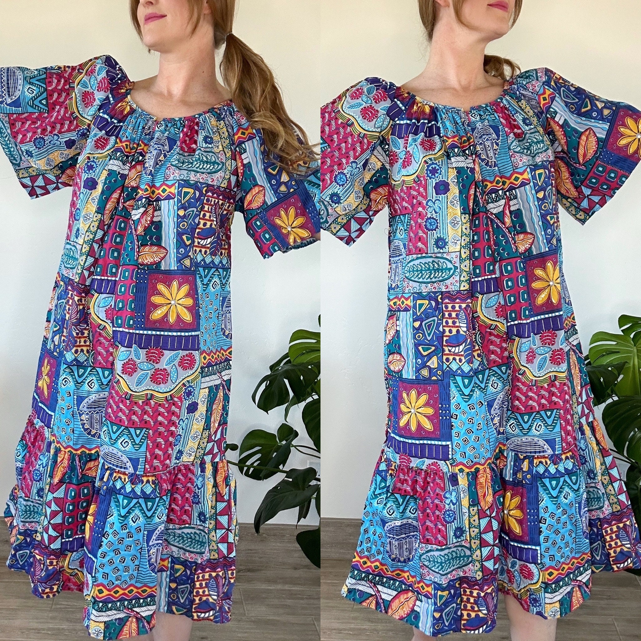 フラダンス 90s MAMO Muu Muu with Stole フラダンス 90s MAMO Muu Muu with Stole フラダンス 90s MAMO Muu Muu