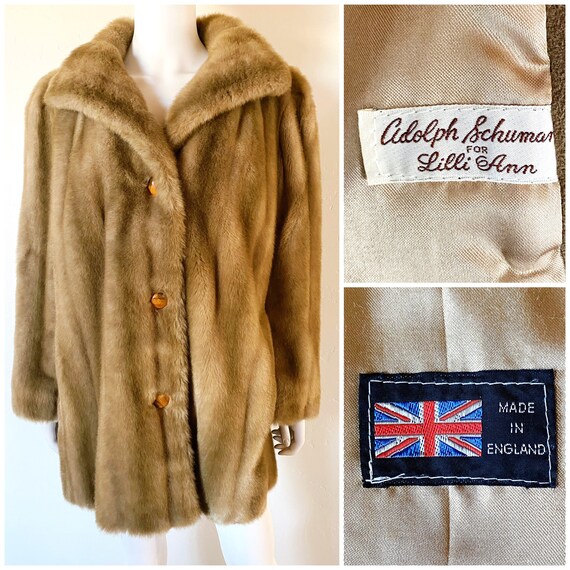 Vintage Faux Fur Coat Adolph Schuman for Lilli Ann