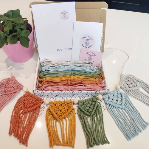DIY Macrame Bunting Kit / DIY Macrame / Do It Yourself Macrame Etsy UK