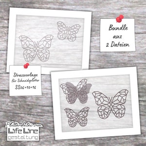 Plotterdateien-Bundle SCHMETTERLING + SCHMETTERLING STRASS svg + dxf