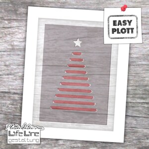 Plotterdatei WEIHNACHTSKARTE TANNENBAUM svg + dxf