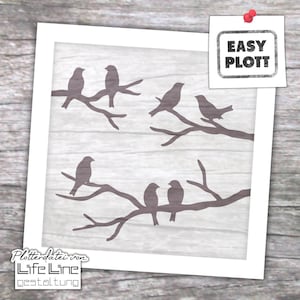 Plotterdatei VÖGEL svg + dxf