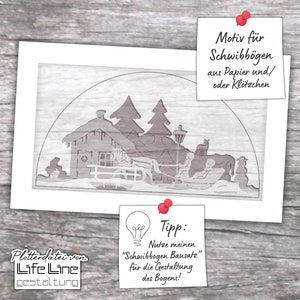 Plotter file candle arch sleigh ride svg + dxf