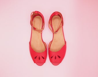 Vintage Flat Shoes Etsy