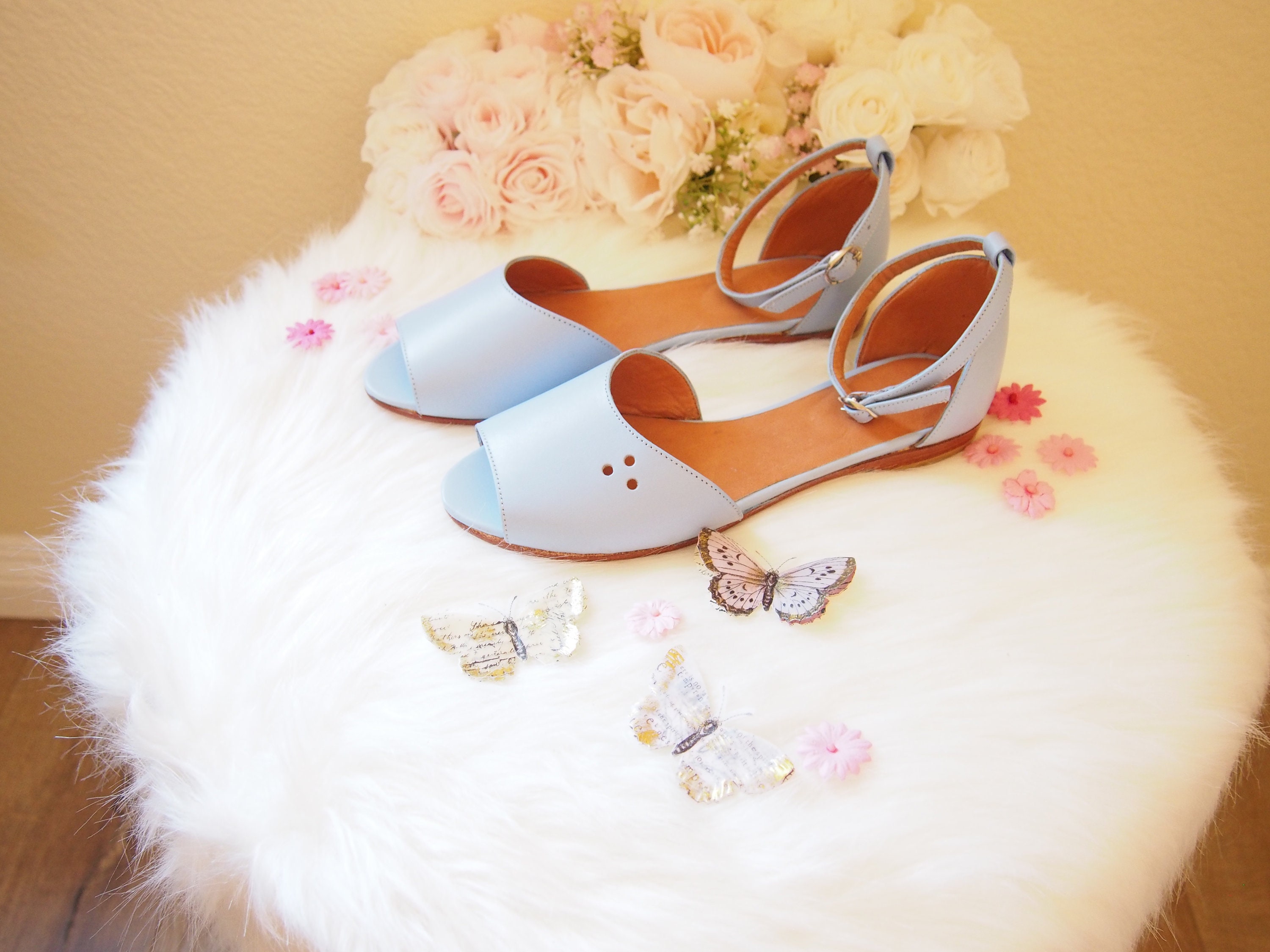 light blue summer shoes