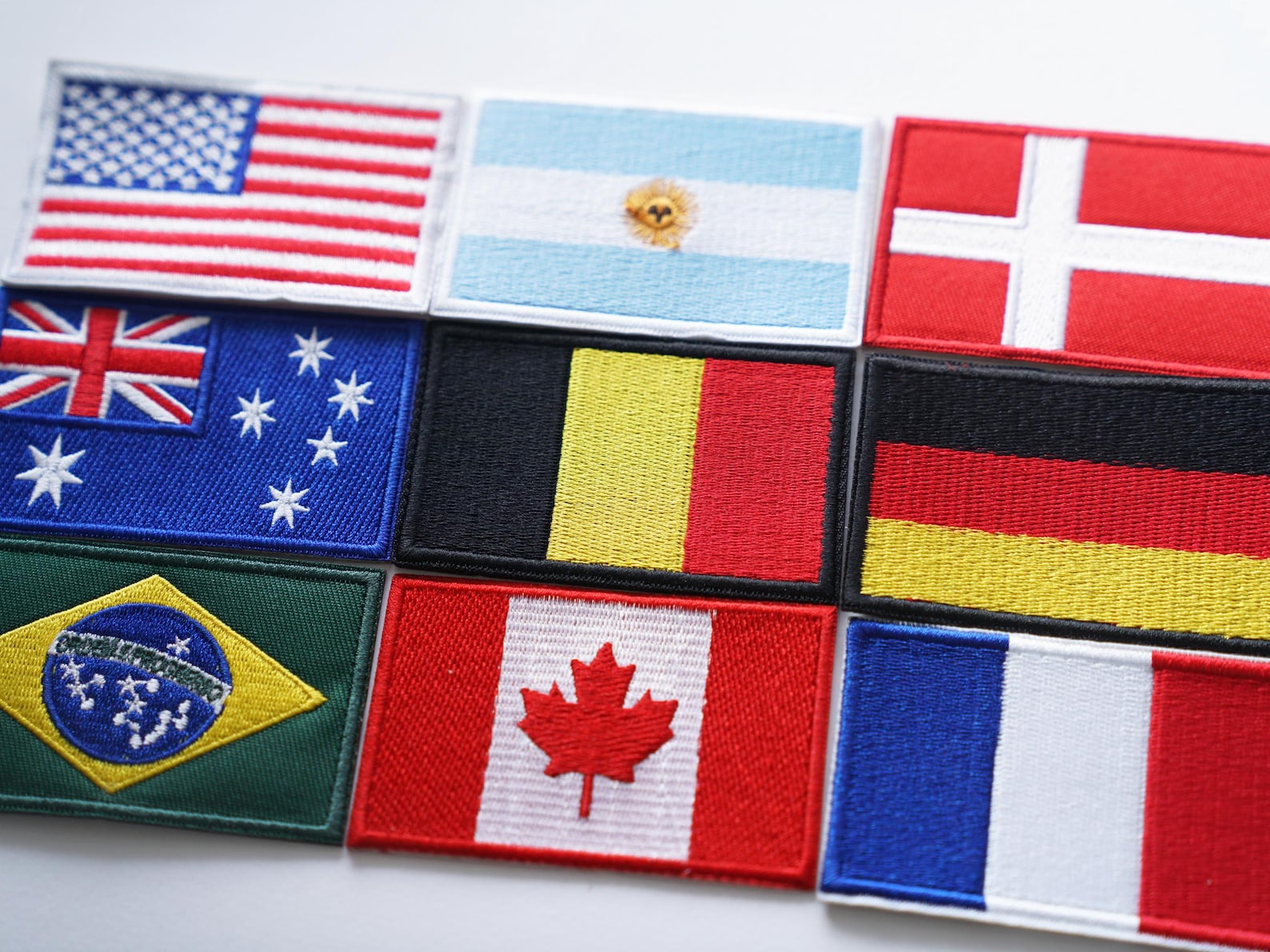 National Country Flag Embroidery Patch Iron on Sew on 3.25