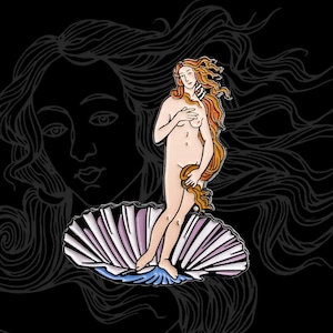 Geburt der Venus Emaille Pin