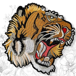 Tiger Embroidered Patch Iron on Sew on