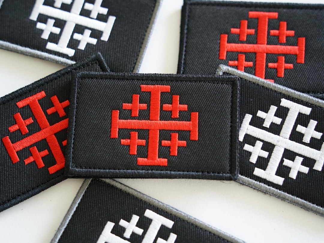 Time For Another Crusade Christian Cross Patch (Embroidered Hook