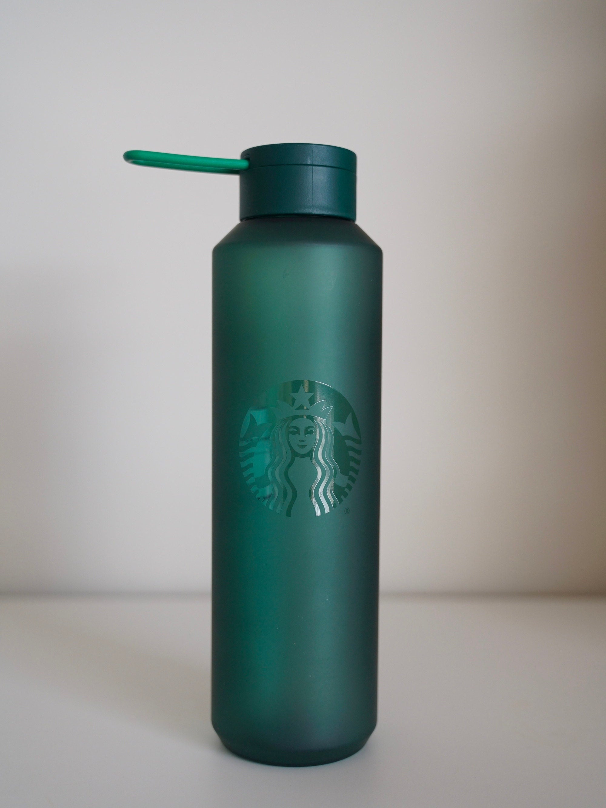 Starbucks Emerald Green Water Bottle 24oz Soft Texture