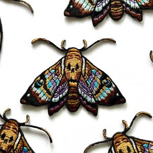 Death Head Moth Embroidered Patch Sew On Iron On Patch
