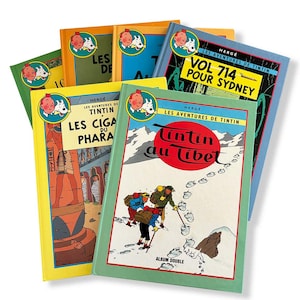 1987-1988 Les Aventures de Tintin double albums The Adventures of Tintin, Hergé, BD - In French