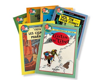 1987-1988 Les Aventures de Tintin double albums The Adventures of Tintin, Hergé, BD - In French