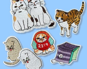 Cat patch, Kitty patch, Cute embroidered  Patch for jackets  Embroidered Sew On Iron On