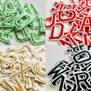Parche de letras bordadas para planchar de 2 pulgadas de alto, parche de letras para planchar para camisetas o abrigos, parches decorativos para bordar con plancha.