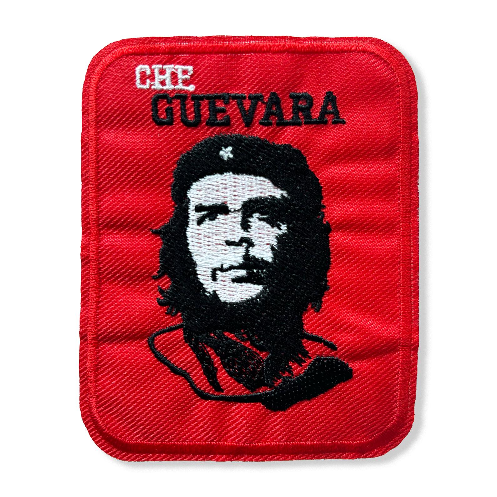 Che Guevara Aufnäher – Bestickt, Rot, 10x8 Cm, Zum Aufbügeln