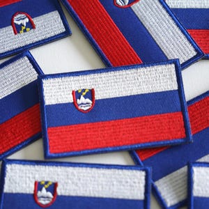 Aufnäher Slowenien Flagge – 8x6 Cm, Bestickt, Zum Aufbügeln Oder Aufnähen
