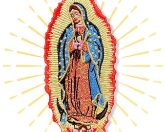 Naszywka haftowana Matki Boskiej z Guadalupe do przyszycia/prasowania