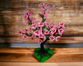 Blooming Sakura of beads - Wire tree for home decor - Yapanese flowers tree - bonsai gift