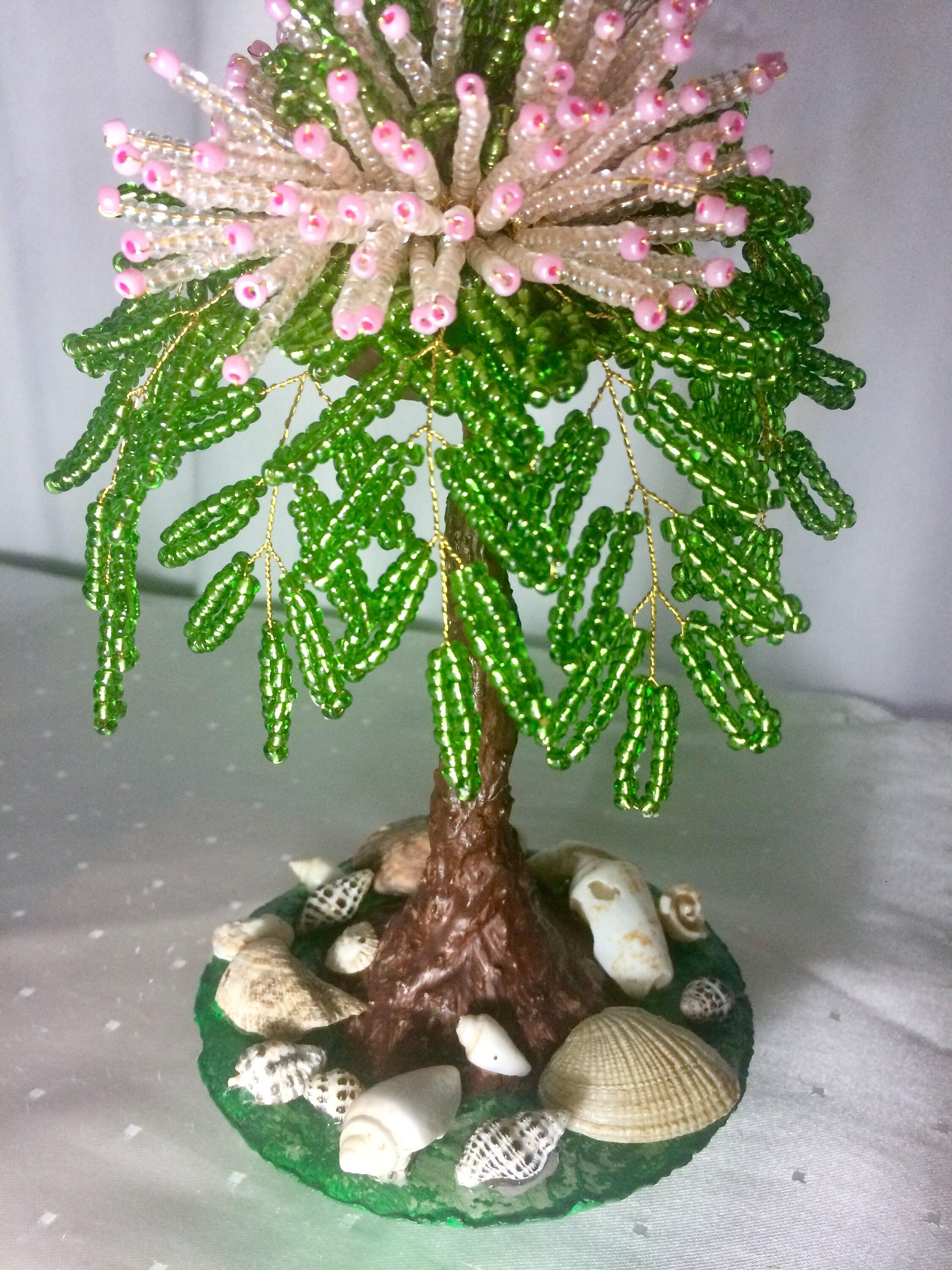 Bead Blooming Palm Tree Handmade for Home Decor Wire Tree Etsy UK