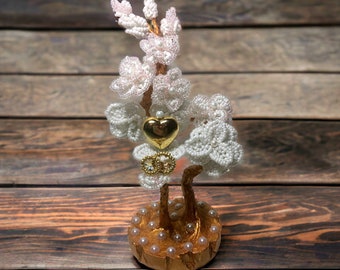 Mini gift - Beaded Bonsai Tree – Handmade Crystal Wedding Decoration