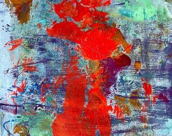 Epistemophilia • Series - Small abstract expressionist paintings. Mixed media textured acrylic on recycled cotton fiber.