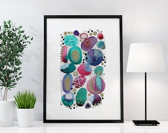 jewelled amber tree wall art