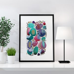 A4 Giclée print - Jewel Abstract Watercolour - Art Print - Wall Art - Modern Wall Art - Boho Art – Modern Art Print