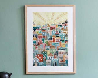 jewelled amber tree wall art